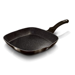 Berlingerhaus poêle grill 28 cm Shiny Black collection aluminium également induction