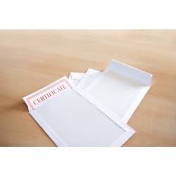 Enveloppes Raadhuis 262x371mm EB4 dos cartonné kraft blanc 120gr paquet de 10st.