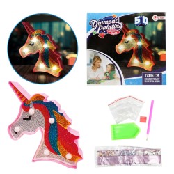 Toi Toys Peinture diamant Lampe Licorne 17x16cm