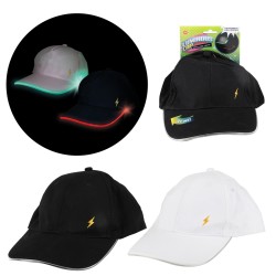 Casquette Toi Toys avec bord lumineux LED en rabat noir ou blanc