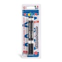 Carioca 2 Whiteboard markers zwart op blister 2,8mm