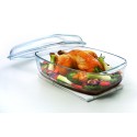 Pyrex Plat de cuisson rectangulaire avec couvercle 4,3+2,2L 32 x 21 x 9 cm