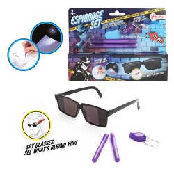 Toi Toys Ensemble Espionnage - Lunettes miroir + stylo et lampe d'écriture secrète