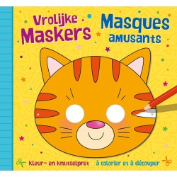 Deltas Kleur- en knutselpret - vrolijke maskers (4+)