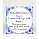 Paperdreams Carrelage Delft bleu - Les règles de la mère