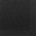 Serviettes Duni Noir 33x33cm tissu 3 épaisseurs FSC paquet de 20 serviettes