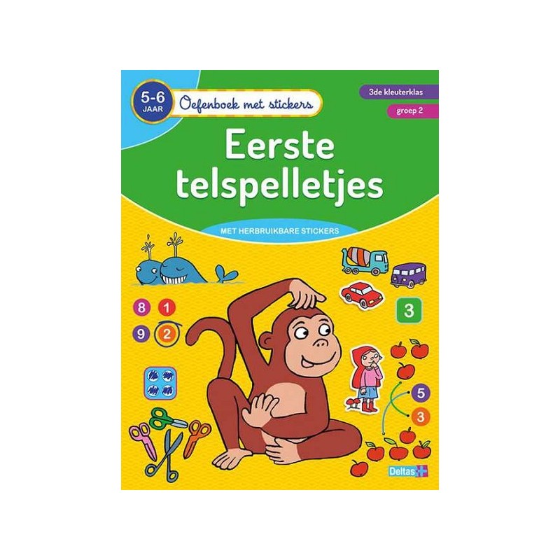 Cahier d'exercices avec autocollants - premiers jeux de comptage 5-6 ans