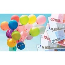 Enveloppes cadeaux argent / ballons pack de 10 pièces