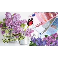 Enveloppes cadeaux argent/fleurs paquet de 10 pièces