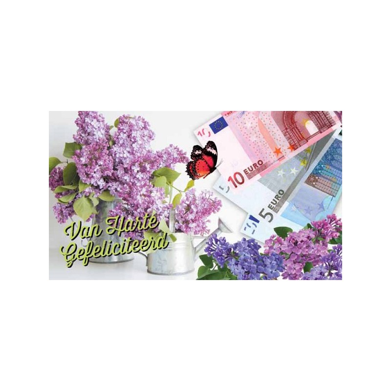 Enveloppes cadeaux argent/fleurs paquet de 10 pièces