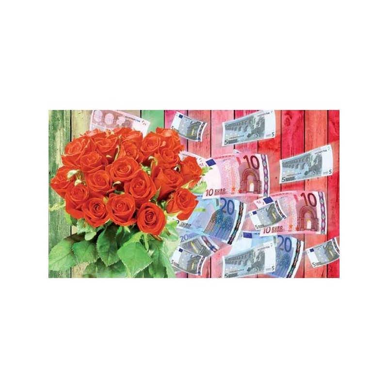 Enveloppes cadeaux femme/roses rouges paquet de 10 pièces