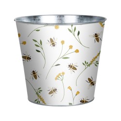 Esschert Design Pot de fleur avec imprimé abeille Ø16x14cm