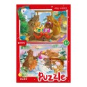Rebo Ours de Noël - puzzle 2 x 24 pièces