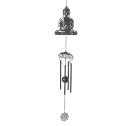 Boltze Home Carillon à vent Shakya Bouddha 14xh99cm