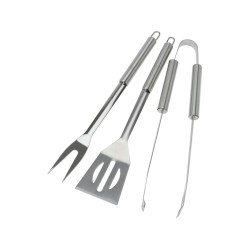 Ensemble d'outils pour barbecue 3 pièces en acier inoxydable