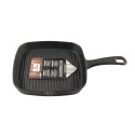 Poêle à griller carrée 23cm en fonte