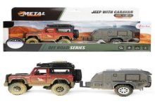 Toi Toys Jeep Pull Back Met Caravan 30cm