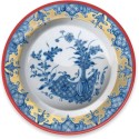 Assiette métal bleu Delft en show box Ø26cm