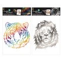 Grafix A4 Scratch In Stencils 2 Vel Met 6 Gelpennen