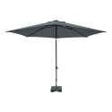 Parasol MYKANOS PUSH-UP rond 250 cm met tilt-functie 100%poly GRIJS