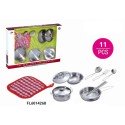 Pannenspeelset RVS 11delig