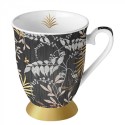 Mug Ambiente 0,25L Feuilles de Luxe noir - Matière Porcelaine Fine - Format Ø 7,5 - h 10 cm