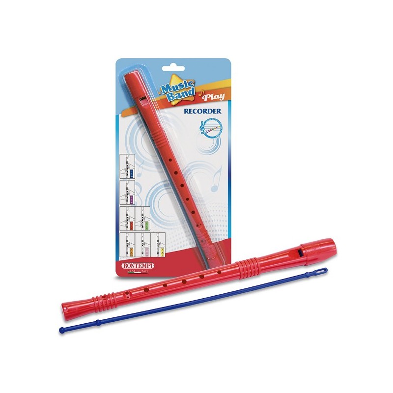 Bontempi Blokfluit kunststof 33cm rood