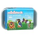Ministeck Dierentuin dieren 4-in-1 in kunststof box 500-delig