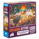 Puzzle Exploding Kittens Chats jouant aux échecs 1000 pièces