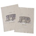 Boltze Home Theedoeken Vanlife 2 Stuks 100% Katoen 50x70cm