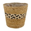 Dijk Natural Collections Mand zeegras met plastic binnenzijde Ø18x16cm naturel/zwart