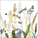 Serviettes Ambiente Fleurs Ornementales Blanc 33x33cm