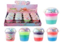 Super Slime/putty Met Bolletjes Unicorn 3-kleurig 160 Gram