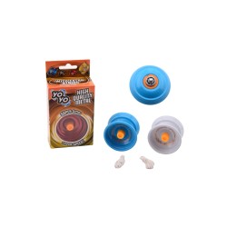 John Toy Steel YoYo à roue libre avec corde supplémentaire - 7,5x4,5x14cm