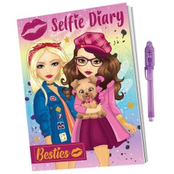 Journal Grafix Besties Selfie 21x15cm avec stylo magique