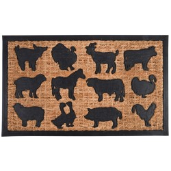 Esschert Design Paillasson caoutchouc/noix de coco animaux de la ferme 75x45cmDimensions du produit en cmL 45,3 x L 75,5 x H 0,8