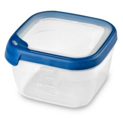 Curver Grand Chef Eco Récipient Alimentaire 1,2 L Carré Transparent/Bleu Foncé