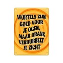 Paperdreams Tekstbord metaal 22x16,5cm - Wortels zijn goed