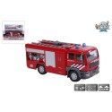 Kids Globe brandweer tankauto NL die cast pullback action en  licht en  geluid 13cm