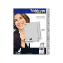 Kangaro Tabbladen A4 23 Rings A-Z 20-delig Kunststof Extra Breed