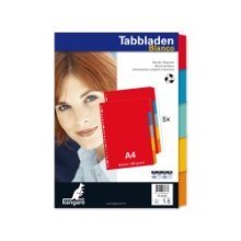 Kangaro Tabblad A4 Blanco Karton 180 Grams Assorti 23-gaats 5-delig