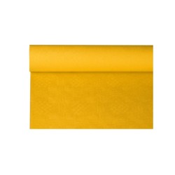 Nappe damassée papier ROULEAU 120cmx8m jaune