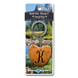Porte-clés coeur marbre - K