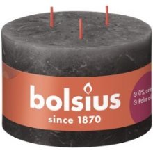 Bolsius Rustiek stompkaars 90/140 3lont  stormy grey- Stormgrijs