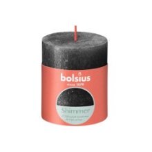 Bolsius Bougie bloc rustique 80/68 Anthracite chatoyant