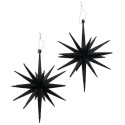 Boltze Home Deco Hanger Tove Ø15xH15cm zwart met glitters- 2 stuks in verpakking