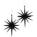 Boltze Home Deco Suspension Tove Ø15xH15cm noir avec paillettes - 2 pièces dans l'emballage