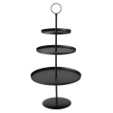 Boltze Home Etagere Samona métal Ø30x60cm Noir Mat