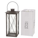 Boltze Home Lantaarn Farol 17x17x36cm metaal bruin/grijs