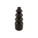 Dijk Natural Collections Vase en céramique de forme spéciale avec 3 anneaux Ø15x37,5cm noir